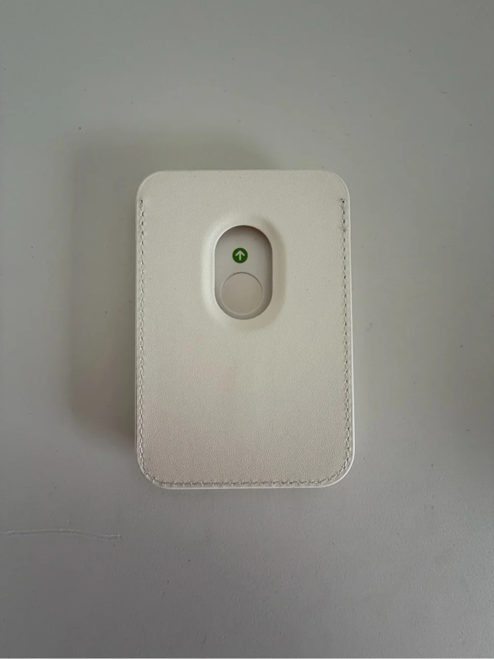 White Leather Magnetic Wallet Case with Embossed Logo